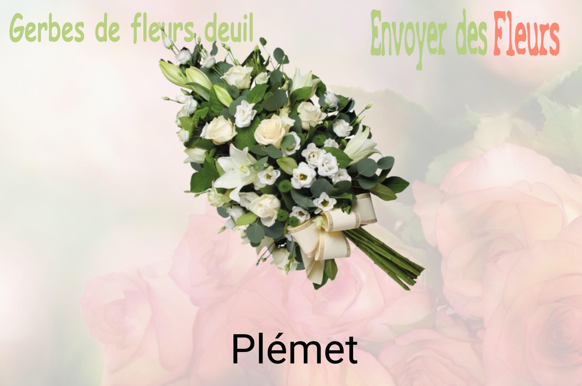 Gerbe de fleurs de deuil livrée à Plémet